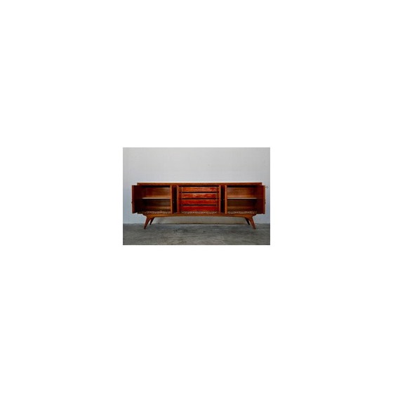 Image 1 of Pair of mid-century Italian cherry and walnut sideboards, 1950s