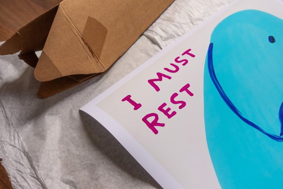 Image 1 of Ich muss bleiben. Mein Amoklauf ist vorbei. – David Shrigley – Poster 50 × 70 cm