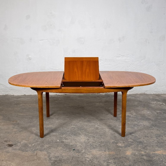 Image 1 of Mid-Century Nathan Dining Set: Extendible Table & 6 Chairs, 1960