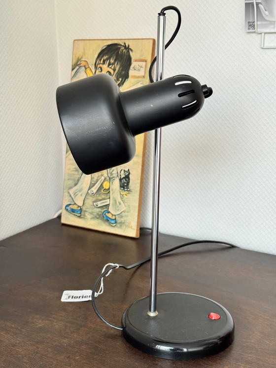 Image 1 of Vintage HEMA table lamp 1970s/1980s black metal