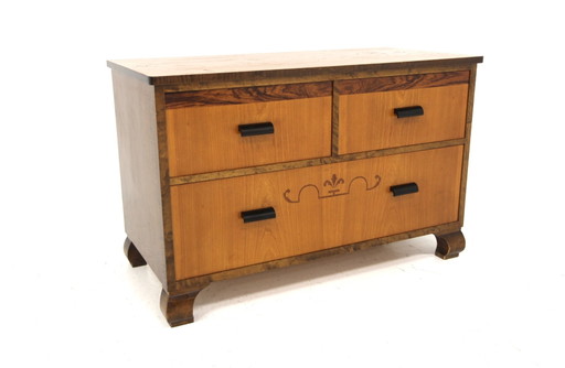 Cassettiere Scandinave in Olmo e Noce, 1930