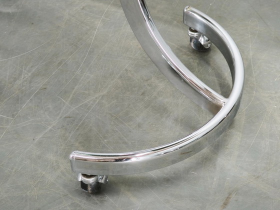 1970s Italian Space Age Chrome and Smoked Glass Rolling Side Table – Bar carts, Metal (photo 5 of 12)