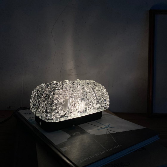 Rectangular wall/ceiling light, clear glass, vintage light fixture from the 1960s or 1970s – Wall lights (photo 7 of 8)