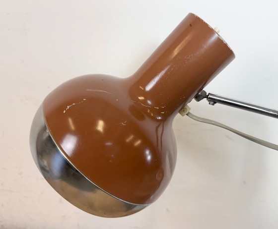 Image 1 of Bruine industriële bureaulamp, jaren 70