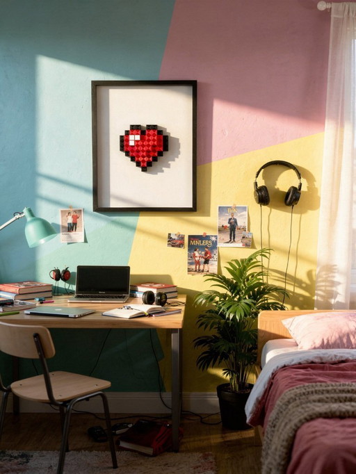 MineHeart - Pixel heart decor - 3D printed
