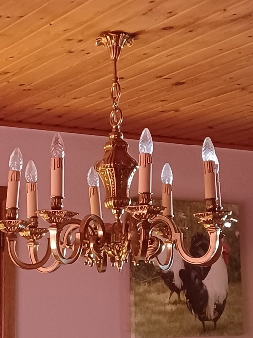 Lampadario barocco francese a 8 bracci | Bronzo massiccio con lucentezza Mazarin – kroonluchters, Bronze (photo 2 of 12)