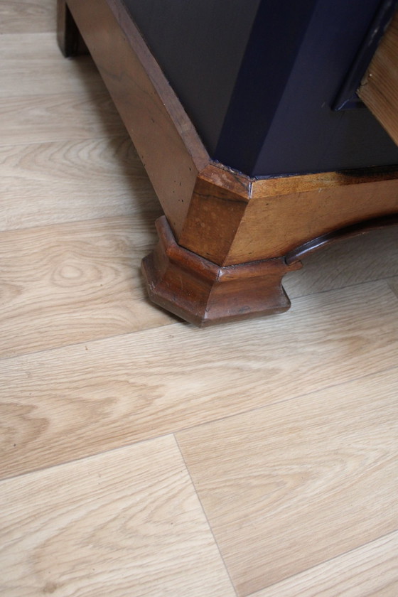 Image 1 of CASSETTIERA IN ROVERE CON PIANO IN MARMO GRIGIO XIX SECOLO FRANCIA