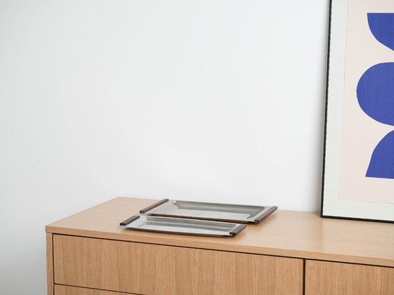 Image 1 of Plateau en acier inoxydable, design danois, années 1970, fabriqué au Danemark