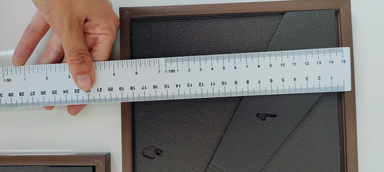 Image 1 of 2 cornici per foto d'epoca marrone fumé