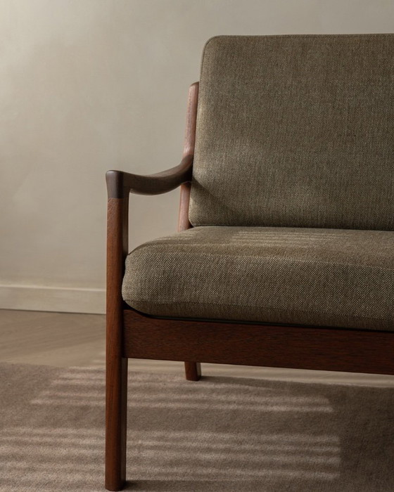 Image 1 of Canapé deux places Senator vintage par Ole Wanscher pour Cado | Structure en teck danois | Revêtement d'origine | Années 1960