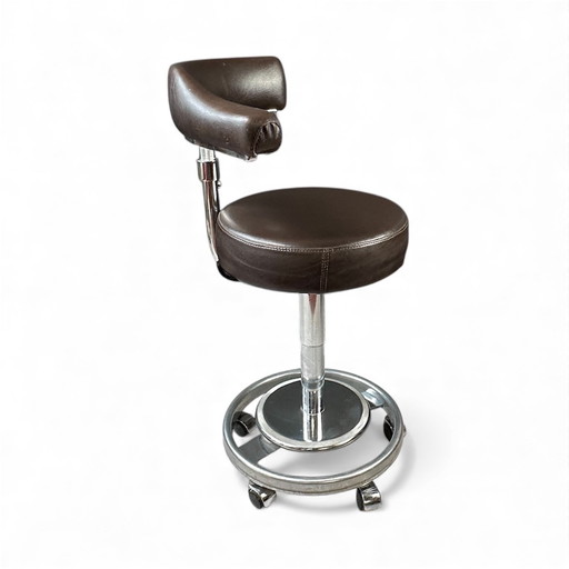 Poltrona girevole da medico vintage, anni '70
