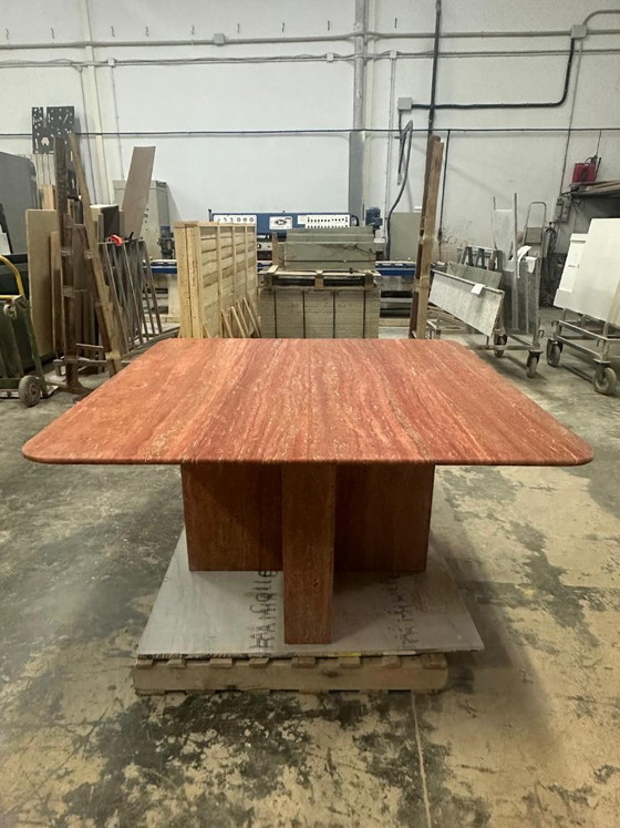 Tavolo Design in Travertino Rosso Naturale – Tavoli da pranzo (photo 3 of 6)