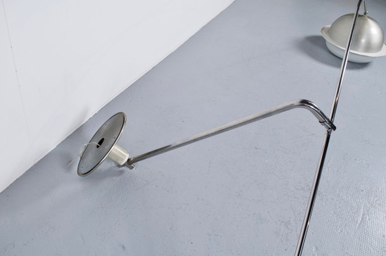 Image 1 of Large adjustable pendant light from the 1970s, chrome-plated steel, Perspex, Italy, FILVEM-VOGHERA, publisher