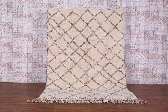 Image 1 of Traditioneller handgeknüpfter Teppich aus reiner Wolle, 2/3 m