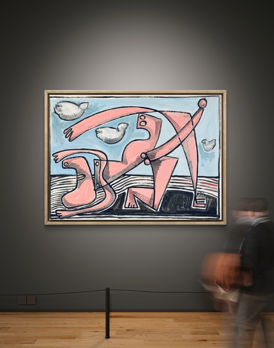 Image 1 of Gundi Falk (1966) Dance of the Lovers - Large Cubist painting on canvas