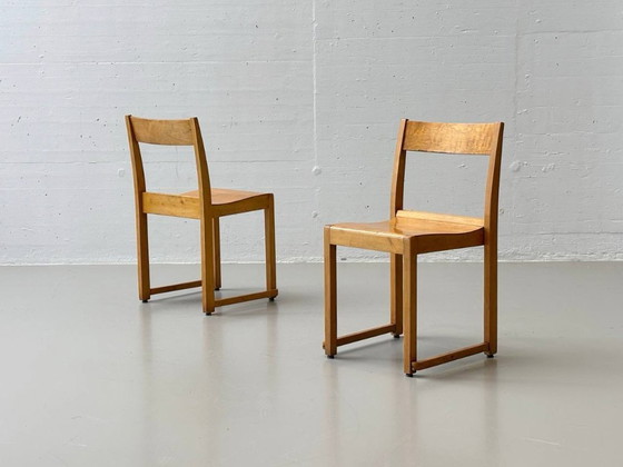 Image 1 of Set di 4 sedie da orchestra di Sven Markelius, anni '40