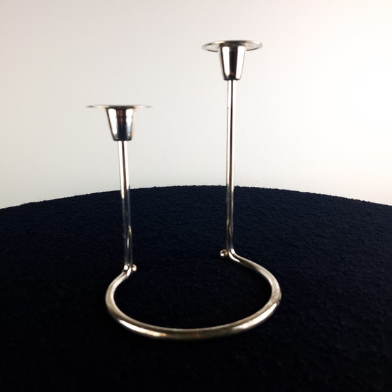 Image 1 of Vintage kandelaar BMF verzilverd jaren 70