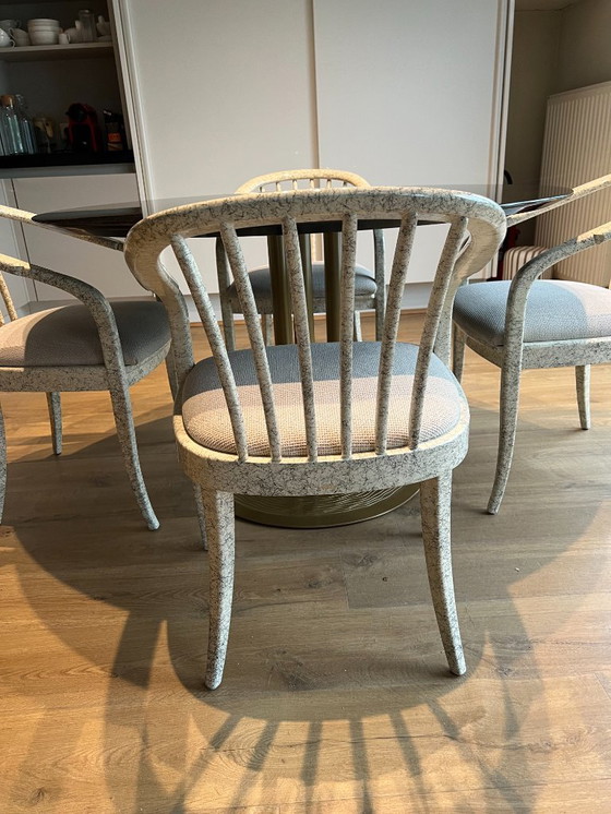 Image 1 of 4 x vintage Paco Capdell 1980s dining chairs 