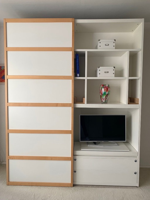 Magnifico armadio a muro di design minimalista V-Form 'Tecton' con disposizione multifunzionale – wandkast, Wood, Plastic