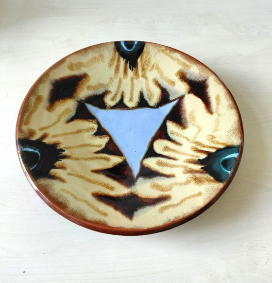 Image 1 of Plaque murale des années 60 avec des fleurs