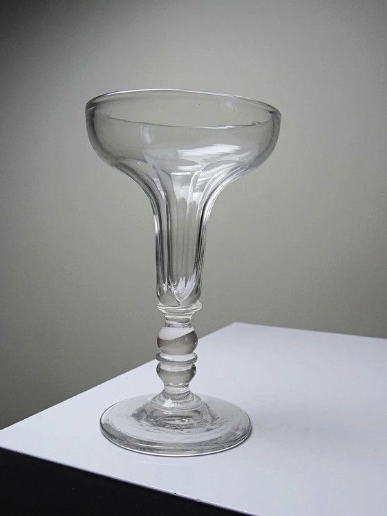 Champagne coupe, antique champenoise attributed to Baccarat, Napoleon III., Glass & Decanter, Crystal, Glass (photo 2 of 11)