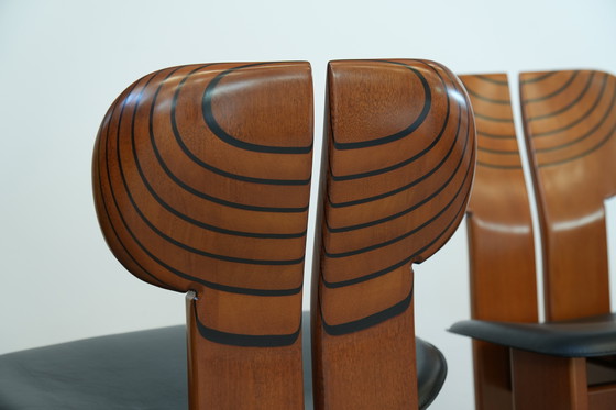 Image 1 of Afra & Tobia Scarpa ‘Africa’ Dining Chair – Walnut & Leather, 1975