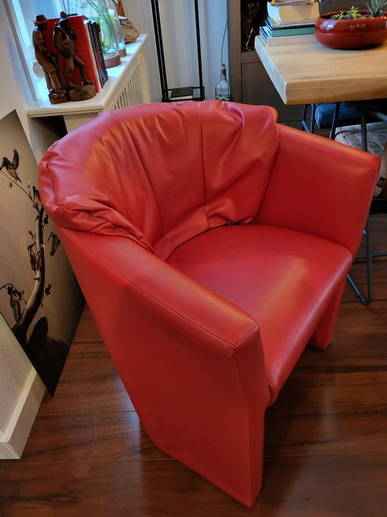 Fauteuil en Cuir Rouge – Leather (photo 2 of 5)