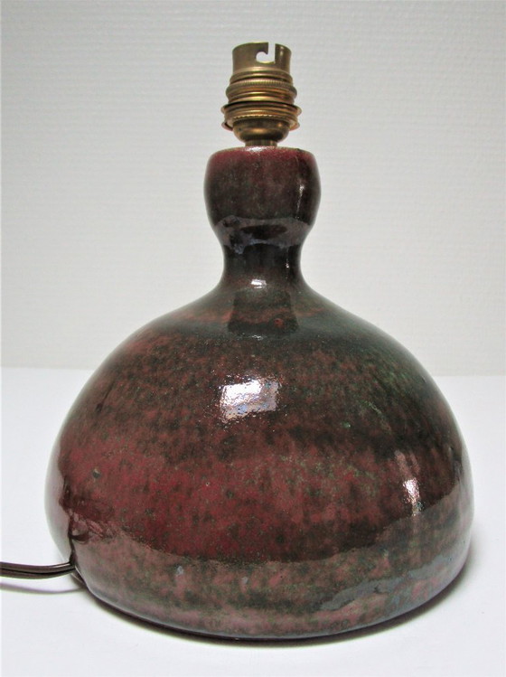 Image 1 of Fontgombault-Lampe, glasiertes Steinzeug, signiert