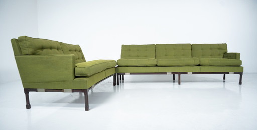 Canapé modulable vert, Italie, 1970S - Orignal Upholstery