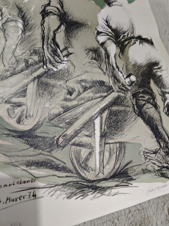 Image 1 of Lithografie von A. Murer, 57/150, handsigniert