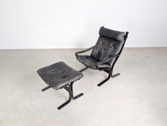 Image 1 of Siesta Armchair Westnofa Vestlandske Ingmar Relling Ottoman Vintage