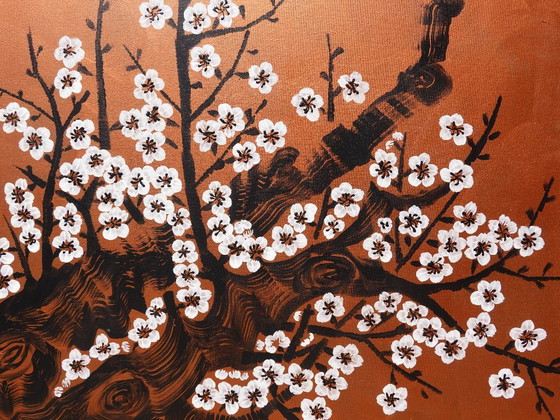 Love Birds J533 - Original large painting – Paintings & Drawings, Canvas (photo 8 of 13)