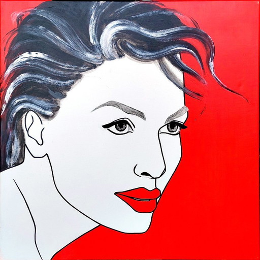 Minerva - Bianca Vellekoop - acrylic - 80 x 80 cm – schilderijen tekeningen, Canvas