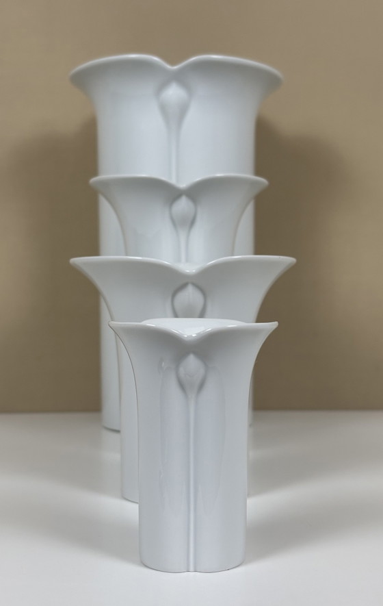Set di 4 vasi Corso Cnospa in porcellana bianca, Arzberg, Germania. – Porcelain (photo 3 of 12)