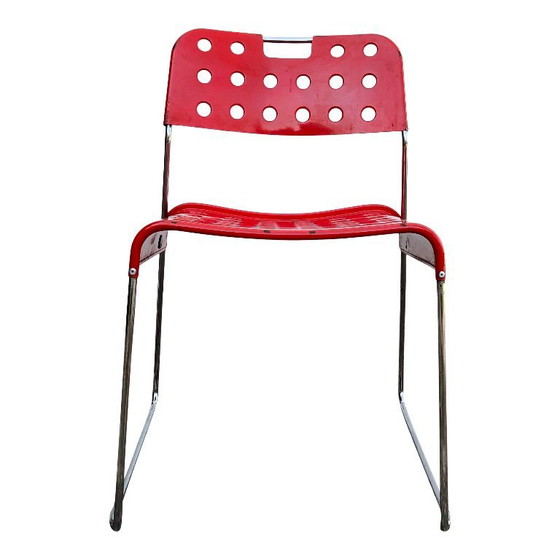 Image 1 of 4x sedie impilabili omstak di rodney kinsmann per bieffeplast, italia, 1971