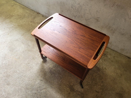 Vintage Danish trolley from the 1960s in teak wood