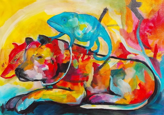 Image 1 of Acrylic painting "Canis lupus familiaris"