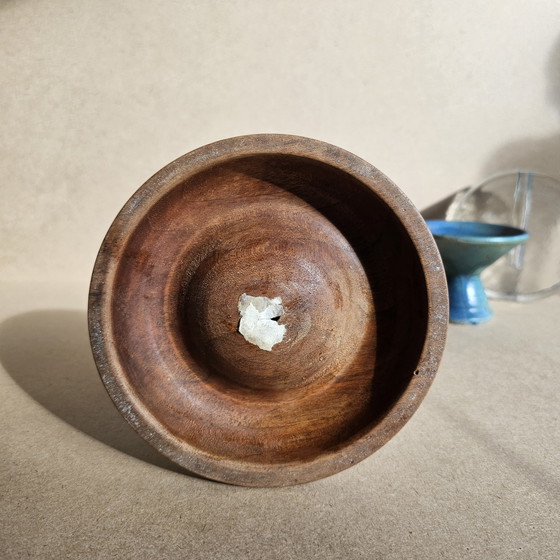 Image 1 of Candeliere in legno di teak, portacandele, stile Space Age Mid-Century Vintage, eccezionalmente raro