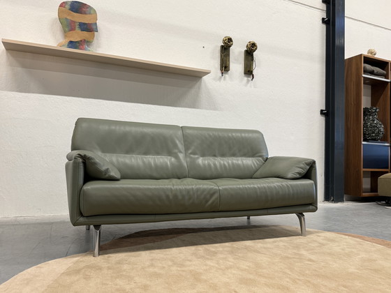 Image 1 of Leolux Bora Balanza Sofa 2.5-seater Green leather