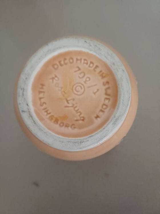 Rosa Ljung – Vintage Keramieken Kan met Bloemendecoratie – Zweden, jaren 60/70 – Glazen & Karaffen, Ceramic (photo 3 of 5)