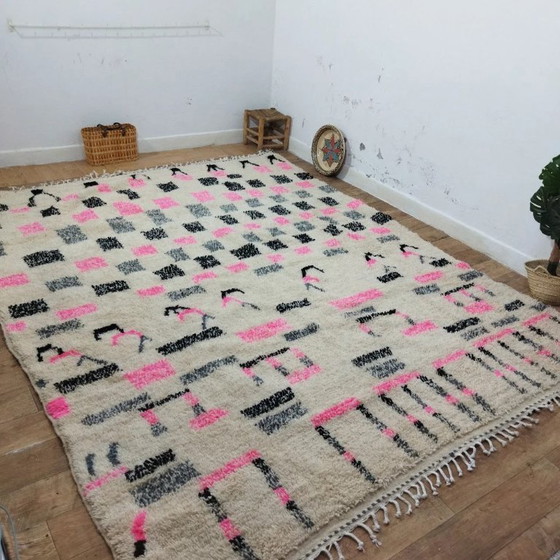 Image 1 of Berber Rug XXL Natural Wool – Pop Art Colorful Squares Handwoven (326 × 250 cm)