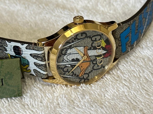 Orologio unisex Gucci G-Timeless YA1264167 Paperino PVD oro 38 mm