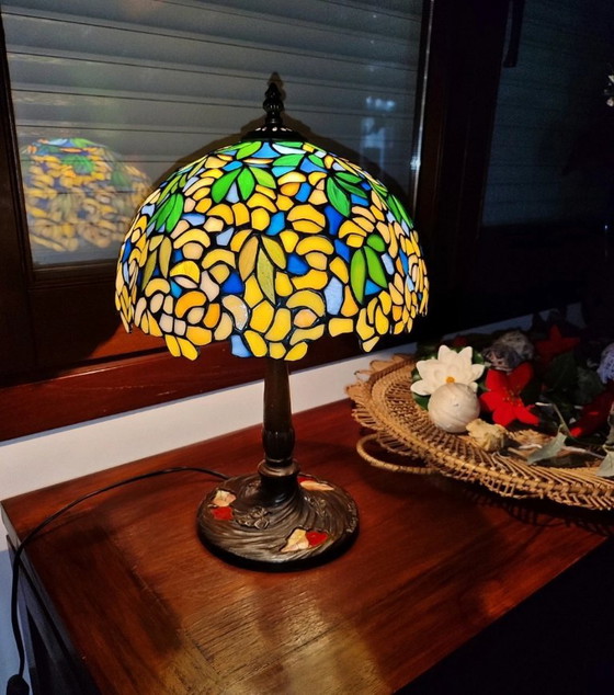 Tiffany style lamp, designer signature – Table lamps, Crystal (photo 5 of 12)