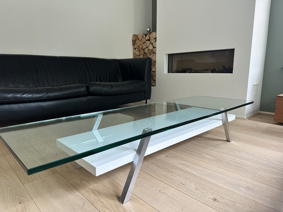 Designtisch Van Beek Modell B1 – Couchtische, Aluminium, Glass (photo 7 of 7)