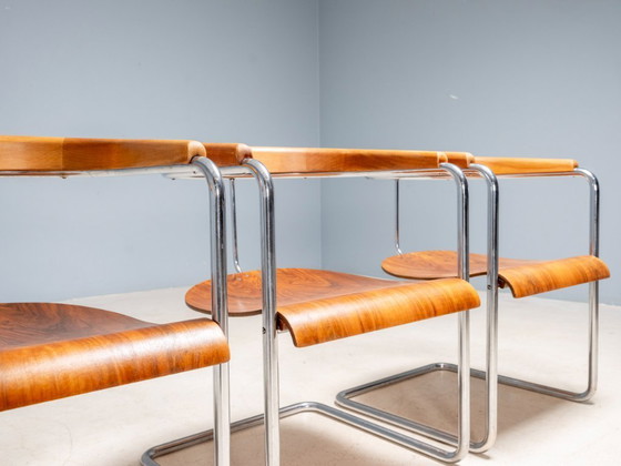 Image 1 of Funktionalistischer Konsolensessel, Jindřich Halabala, 1930er Jahre, UP Rousínov