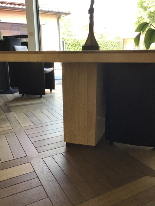 Table en travertin Willy Rizzo
