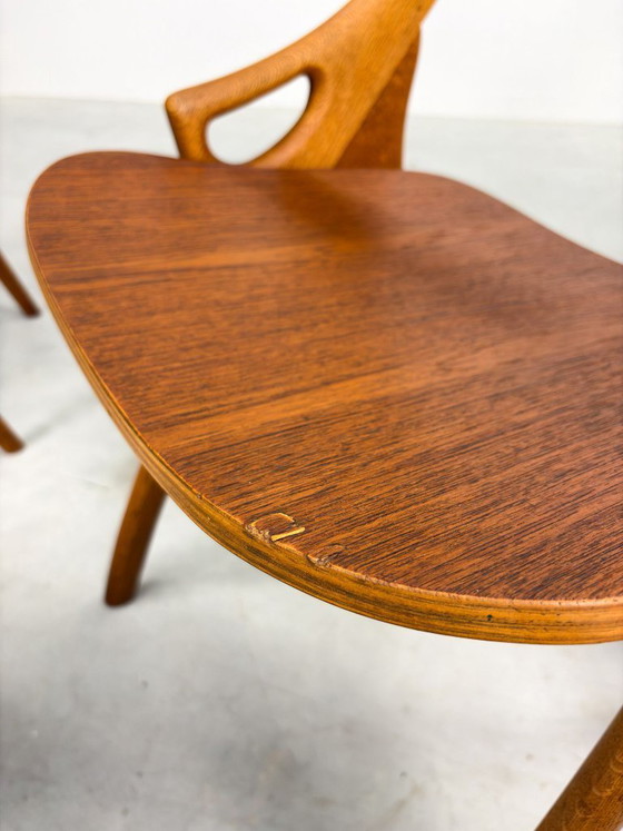 Image 1 of Set di sedie da pranzo in rovere stile Arne Hovmand Olsen