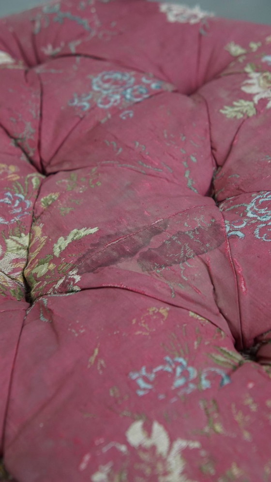 Image 1 of 4 x Antiek Frans Napoleon 3 stoeltje ingelegd met parelmoer