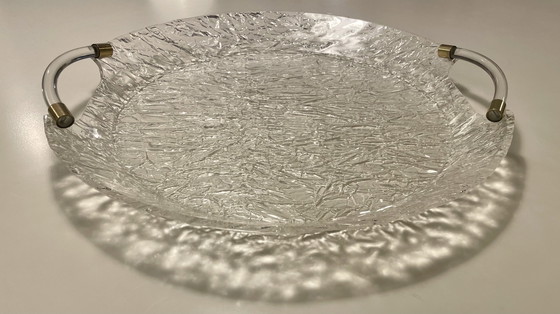 Image 1 of Tableta italiana de plexiglás en Eisglas Optik con detalles Messing