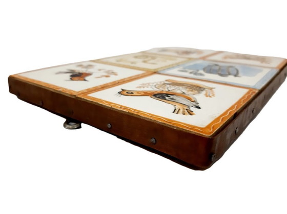 Image 1 of Pannello da parete in maiolica dipinta a mano con 6 piastrelle